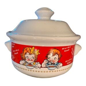Campbell's Soup Tureen Vintage Soup Bowl with Lid Single Serving 1998 Houston
